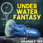 Cocktopus Keychain – Blue Silicone Octopus Novelty Item - Image 3