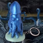 Cocktopus Keychain – Blue Silicone Octopus Novelty Item - Image 4