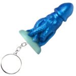 Cocktopus Keychain – Blue Silicone Octopus Novelty Item - Image 6
