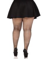 Colby Rhinestone Fishnet Tights - 1x/2x - Black - Image 3