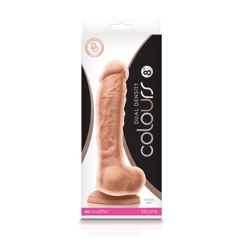 colours-dual-density-8-inch-dildo-white Colours - Dual Density - 8 Inch Dildo - White - Image 1