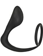 Commander Prostate Pleaser Silicone Cock Ring – Black - Image 2