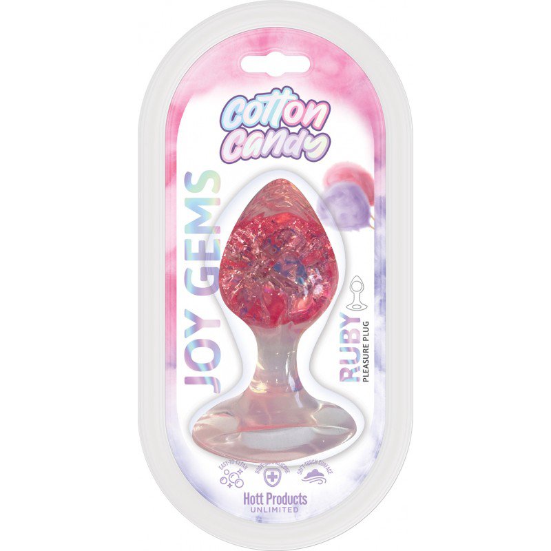 cotton-candy-joy-gems-ruby-butt-plug Cotton Candy - Joy Gems Ruby Butt Plug - Image 1