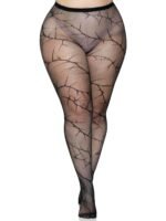 Cracked Fishnet Tights - 1x/2x - Black - Image 5