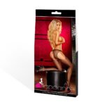 Crotchless Fishnet Pantyhose - One Size - Black - Image 3