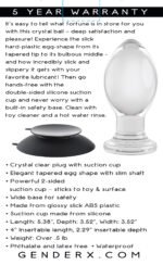 Crystal Ball Clear Anal Plug with Silicone Suction Cup – Waterproof ABS Plastic - Image 2
