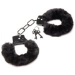 Cuffed in Fur Furry Handcuffs - Black - Image 4