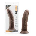 Dr. Skin - 8 Inch Cock With Suction Cup - Chocolate - Image 2
