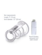 Fantasy X-Tensions Vibrating Cock Cage – Clear - Image 3