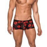 Kiss Me - Mini Short - Medium - Sheer Lips Black