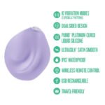 URSELF PulsePad Lavender Platinum-Cured Silicone Vibrator with Wireless Remote - Image 5