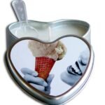 Edible Heart Candle - Vanilla - 4 Oz.