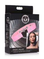 Dark Heart Chrome Heart Choker - Pink - Image 2