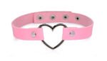 Dark Heart Chrome Heart Choker - Pink - Image 3