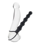 Silicone Love Rider Beaded Dual Penetrator - Black - Image 3