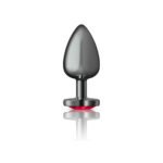 Deep Red Heart Gem Gunmetal Metal Plug - Lg - Image 4