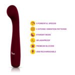 Vibens Devotion G-Spot Vibrator – Red, Rechargeable - Image 2