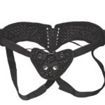 Diamond Velvet Strap-on Corset - Black