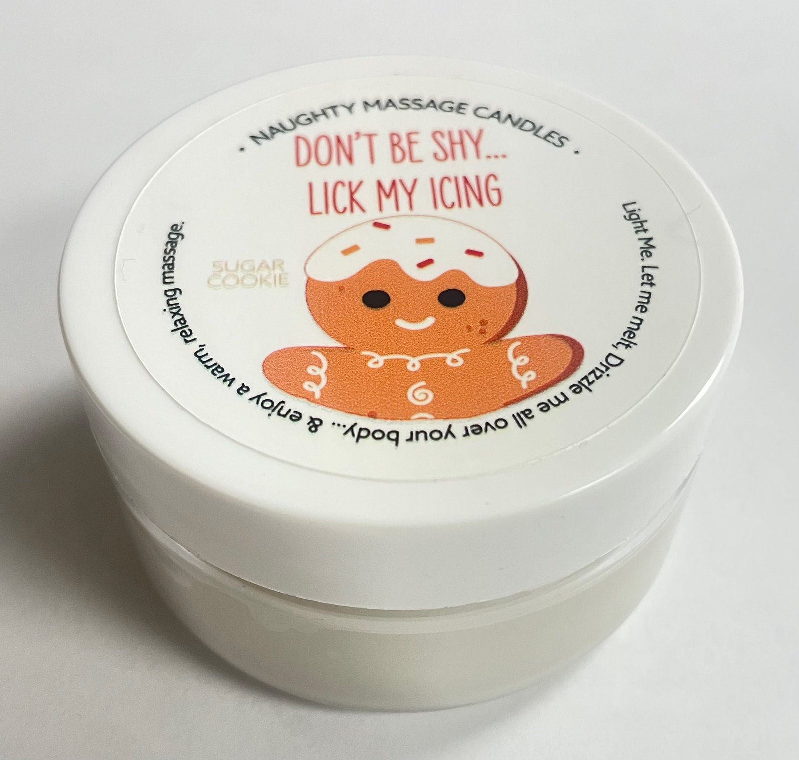dont-be-shy-lick-my-icing-massage-candle-sugar-cookie-17-oz Don't Be Shy Lick My Icing Massage Candle - Sugar Cookie 1.7 Oz - Image 1