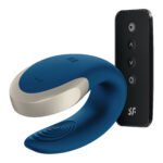 Satisfyer Double Love Couples Vibrator – Blue, App-Controlled, Rechargeable - Image 2