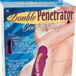 Double Penetrator Cock Ring - Purple