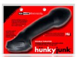HunkyJunk Double Thruster Silicone and TPR Strap-On – Tar Ice - Image 3