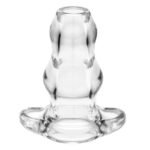 Double Tunnel Anal Plug Large – Clear, Phthalate-Free TPR - Image 2