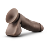 Dr. Skin Glide - 7 Inch Self Lubricating Dildo With Balls - Chocolate - Image 3
