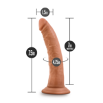 Dr. Skin Glide 7.5 Inch Self Lubricating Dildo - Mocha - - Image 4