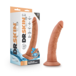 Dr. Skin Glide 7.5 Inch Self Lubricating Dildo - Mocha - - Image 6