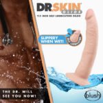 Dr. Skin Glide - 7.5 Inch Self Lubricating Dildo - Vanilla - Image 4