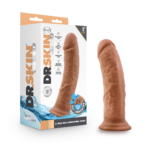 Dr. Skin Glide 8 Inch Self Lubricating Dildo - - Mocha - Image 5