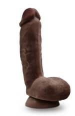 Dr. Skin Glide 8.5 Inch Self-Lubricating Dildo with Balls – Chocolate - Image 2