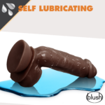 Dr. Skin Glide 8.5 Inch Self-Lubricating Dildo with Balls – Chocolate - Image 6