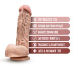 Dr. Skin - Mr. D - 8.5 Inch Dildo With Balls - Beige