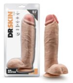 Dr. Skin Mr. Mister 10.5 Inch Dildo with Balls – Beige - Image 3