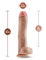 Dr. Skin Mr. Savage 11.5 Inch Dildo with Balls – Beige - Image 2