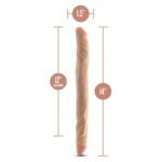 Dr. Skin Plus - 14 Posable Double Dong - Beige - Image 8