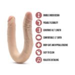 Dr. Skin Plus - 16.5 Posable Double Dong - Beige - Image 6
