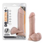 Dr. Skin Plus - 8 Inch Posable Dildo With Balls - Vanilla - Image 7