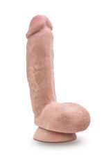 Dr. Skin Plus - 8 Inch Thick Poseable Dildo With Squeezable Balls - Vanilla - Image 7