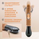 Dr. Skin Silicone - Dr. Arthur - Thrusting Gyrating Vibrating Dildo - Tan - Image 8