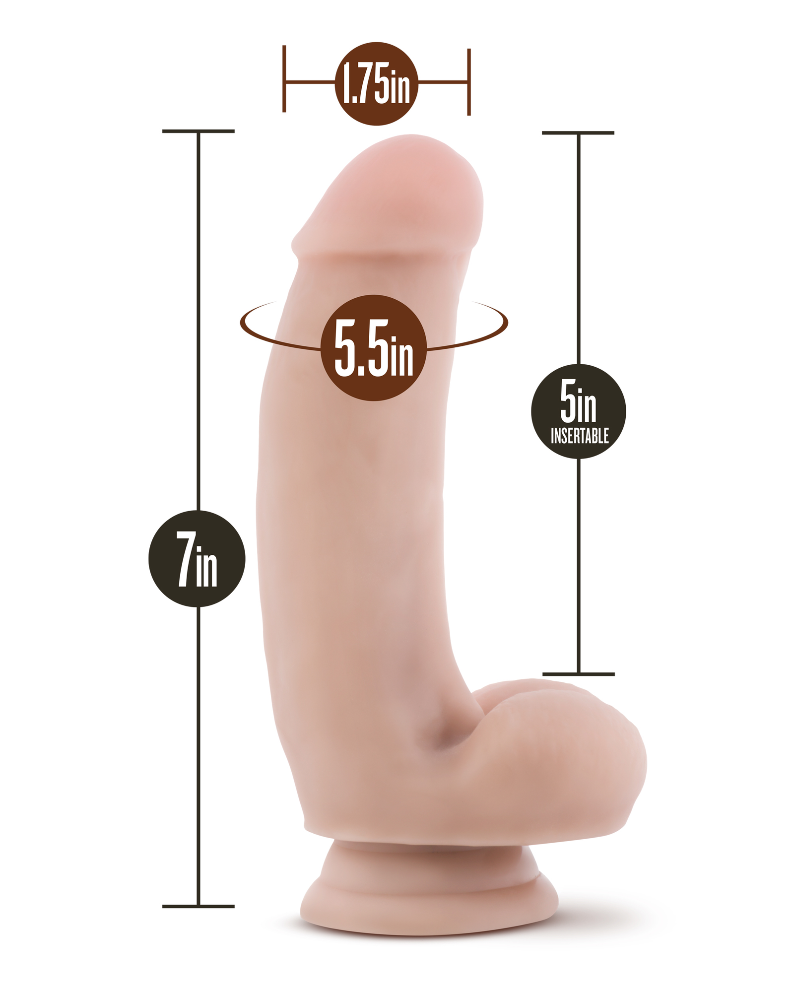 dr-skin-silicone-dr-samuel-7-inch-dildo-with-suction-cup-vanilla Dr. Skin Silicone - Dr. Samuel - 7 Inch Dildo With Suction Cup - Vanilla - Image 1