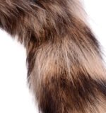 Fox Tail Anal Plug – Borosilicate Glass and Faux Fur – Orange - Image 5
