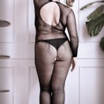 Unleash Me Keyhole Dragon Footless Bodystocking -  Queen Size