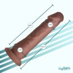 Easy Riders 7" Silicone Dildo - Dark - Image 5