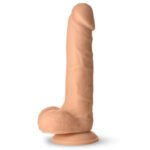 Easy Riders 7" Silicone Dildo With Balls - Light - Image 2