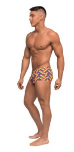 Pride Fest Mini Short Briefs – Medium – Multicolor Print - Image 2