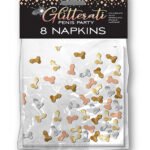Glitterati Penis Party Napkins - 8 Count