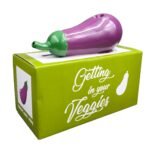 Eggplant Shaped Ceramic Pipe – Purple - Image 3